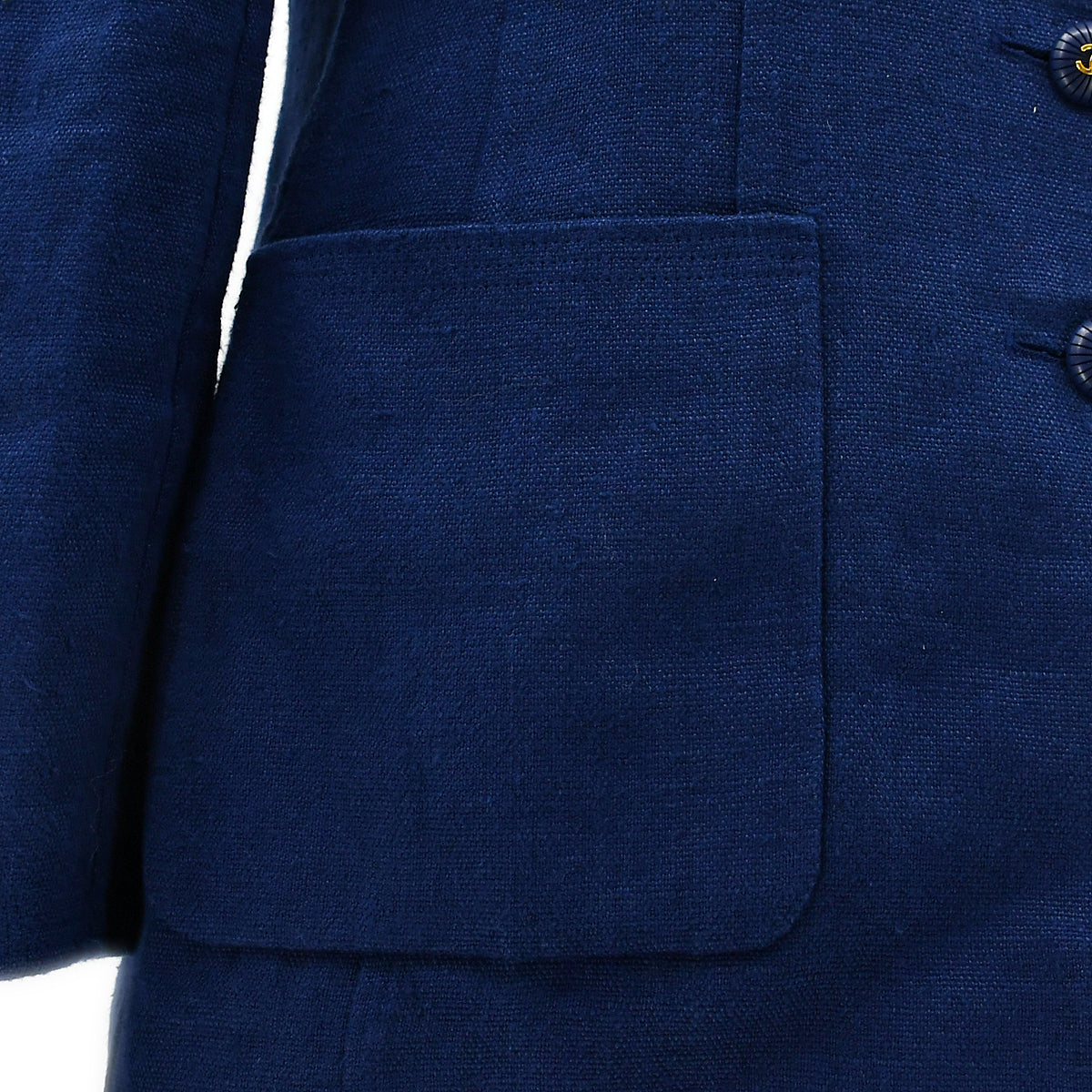 Chanel Setup Suit Jacket Skirt Blue 93C #38