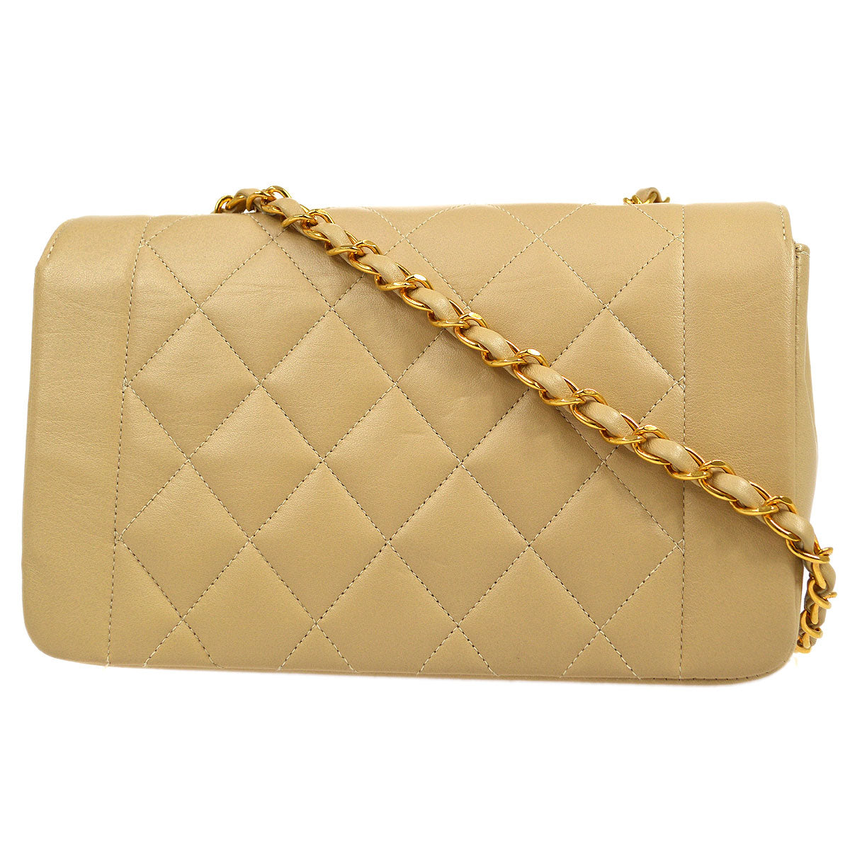 Chanel 1994-1996 Lambskin Small Diana Shoulder Bag