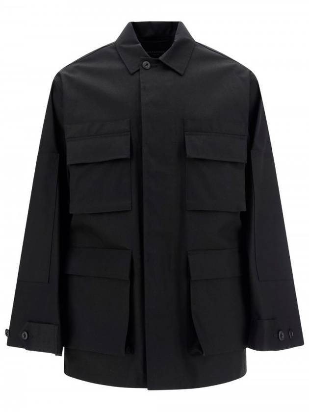 Luxury Balenciaga  Men's Cotton Drill Cargo Jacket Black