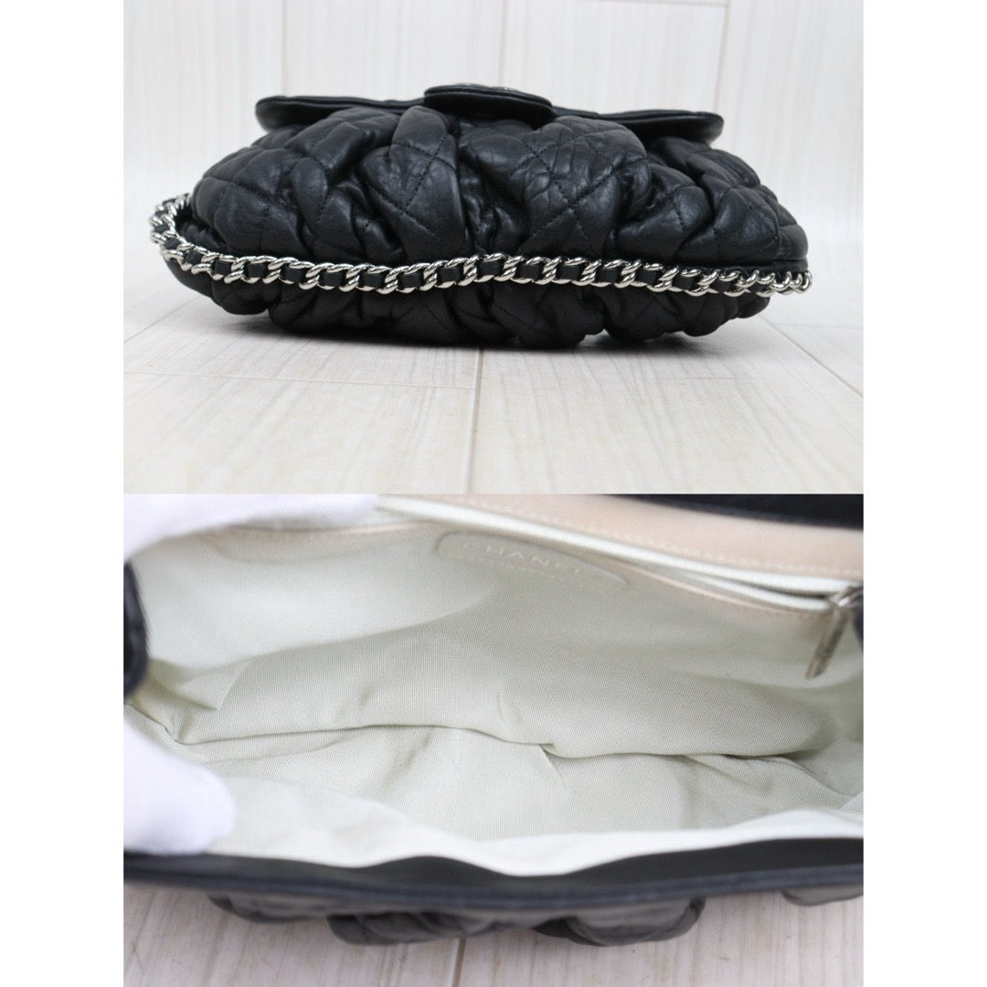 Good ( Rank AB)｜ CHANEL Vintage Goat Skin Cloud Bag Shoulder Bag Black Made In 2011Year｜P25051602