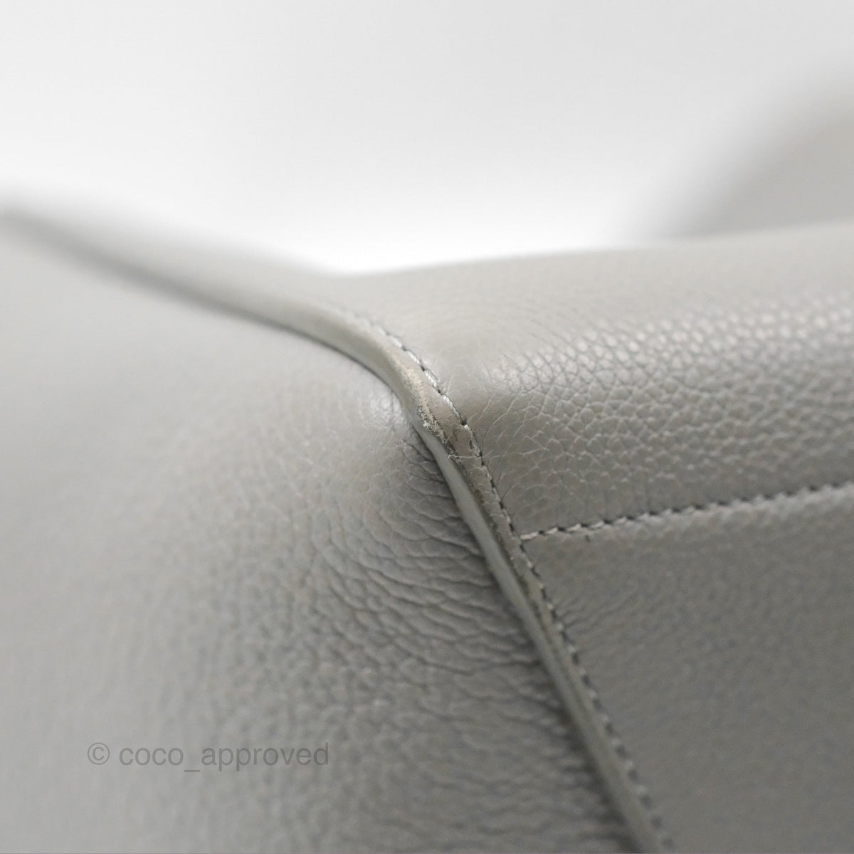 Celine Sangle Bucket Bag Grained Calfskin Grey