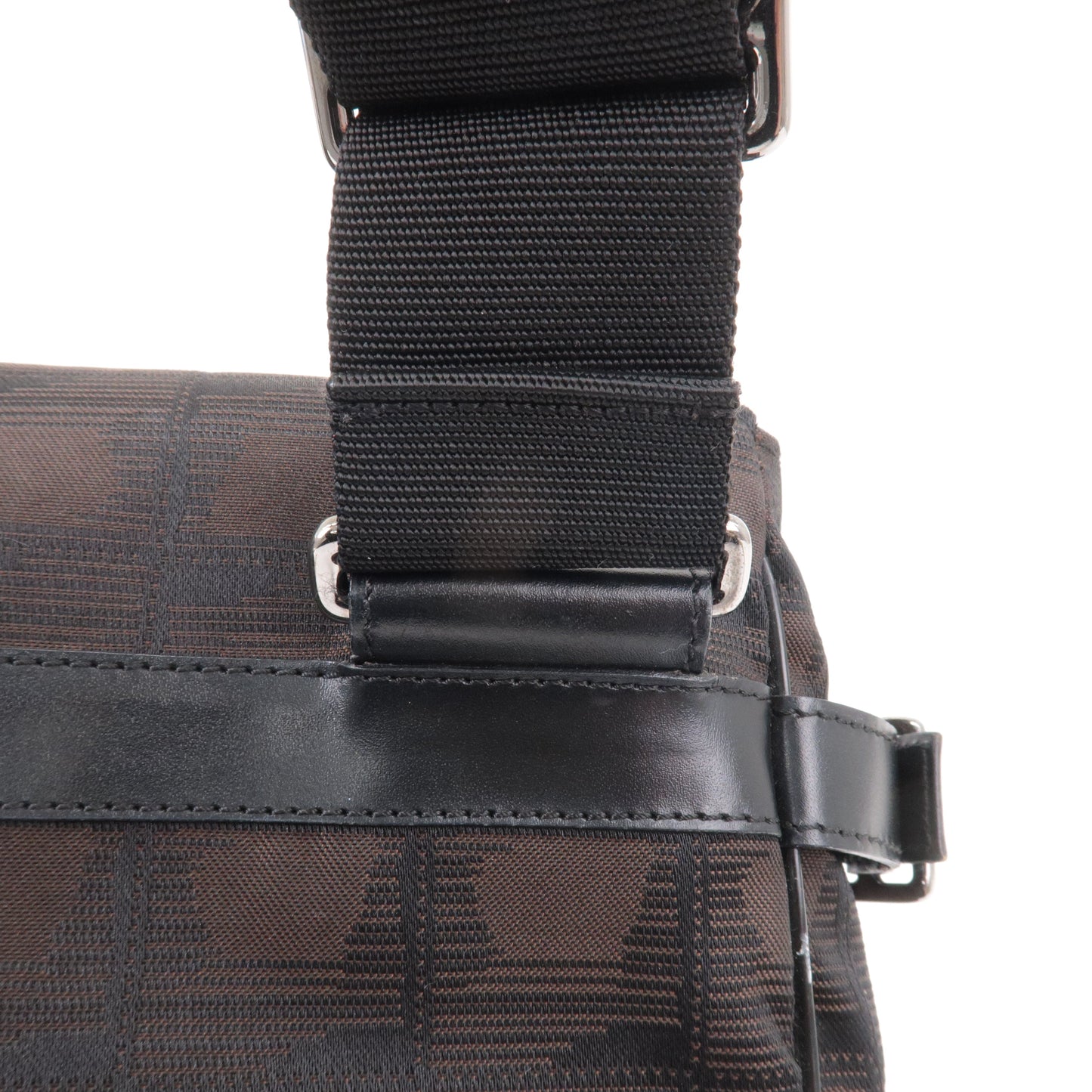 Chanel New Travel Line Nylon Jacquard Leather Shoulder Bag A