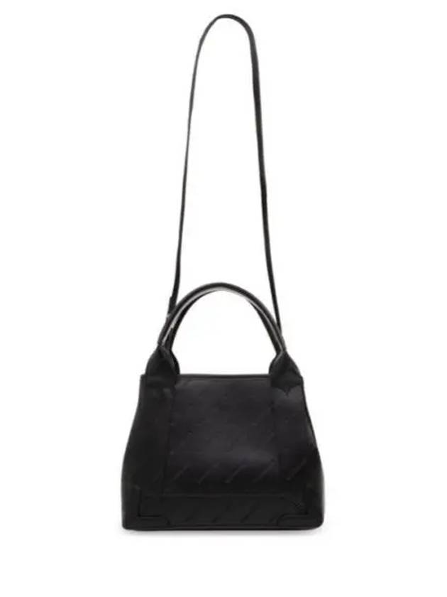 Luxury Balenciaga  Navy XS Embossed Logo Tote Bag Black