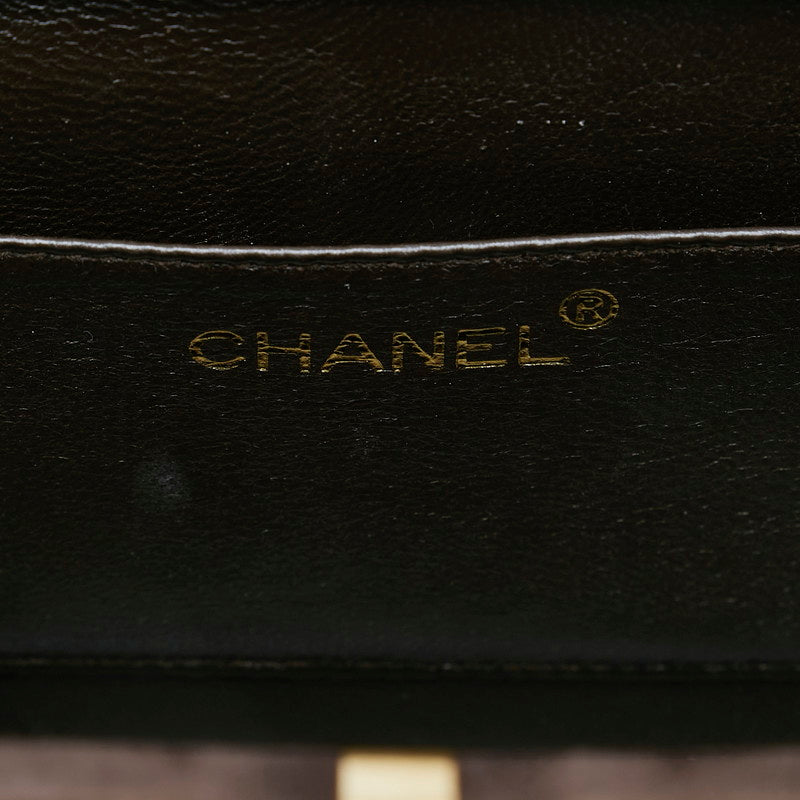 Chanel Matrases Cocomark Chain Vanity Bag Brown wedish Lady Chanel