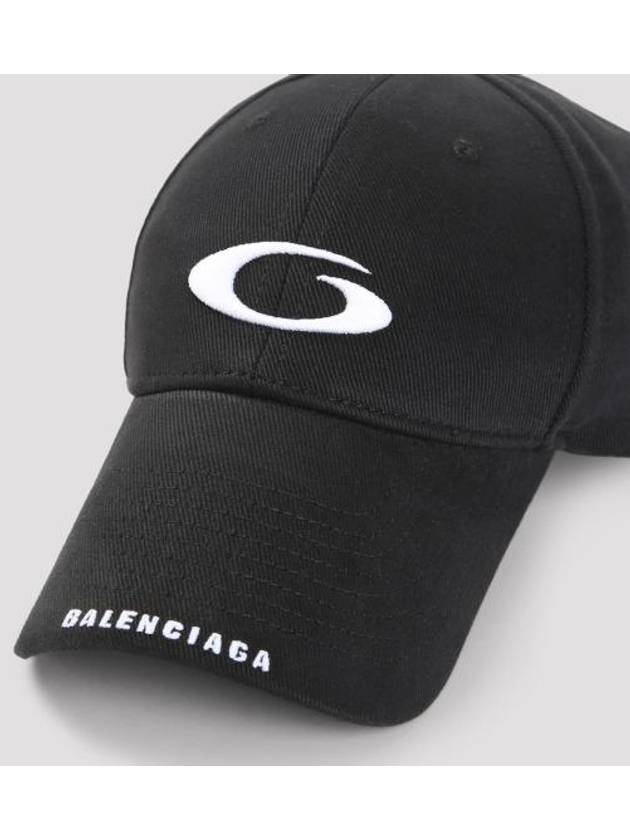 Luxury Balenciaga  Embroidered Icon Logo Ball Cap Black