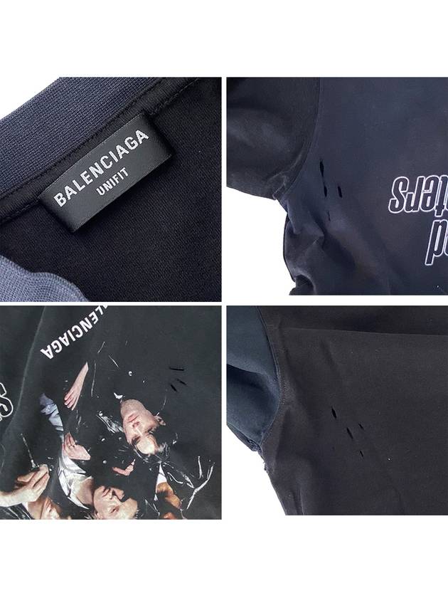 Luxury Balenciaga  Speed Hunter Upside Down Oversized Short Sleeve T-shirt Black