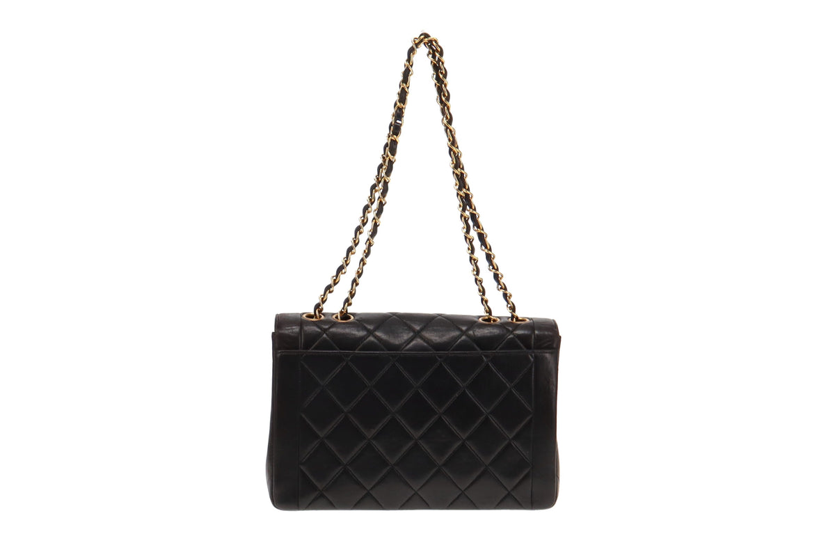 Chanel Vintage Lambskin Border Flap Diana 3 Series