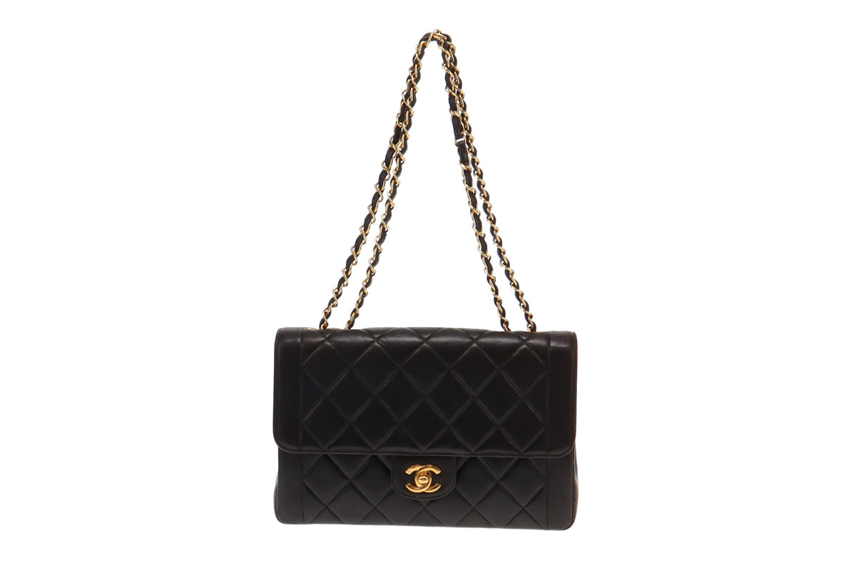 Chanel Vintage Lambskin Border Flap Diana 3 Series