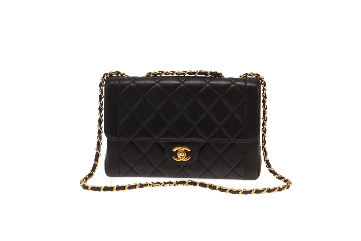 Chanel Vintage Lambskin Border Flap Diana 3 Series