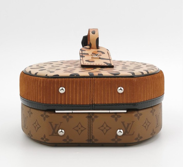 preloved Louis Vuitton (LV) Boite Chapeau leopard print bag beige 17cm*16cm*7.5cm 250215781064926