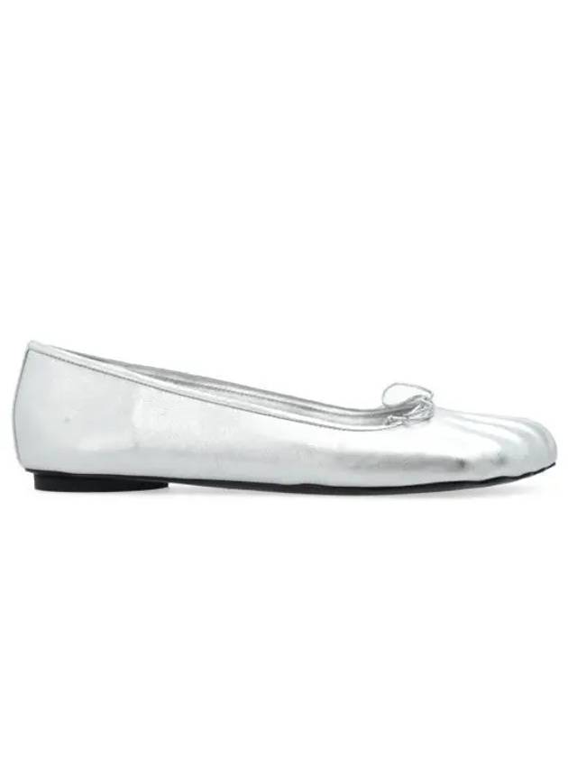 Luxury Balenciaga  Anatomic Metallized Ballerina Silver