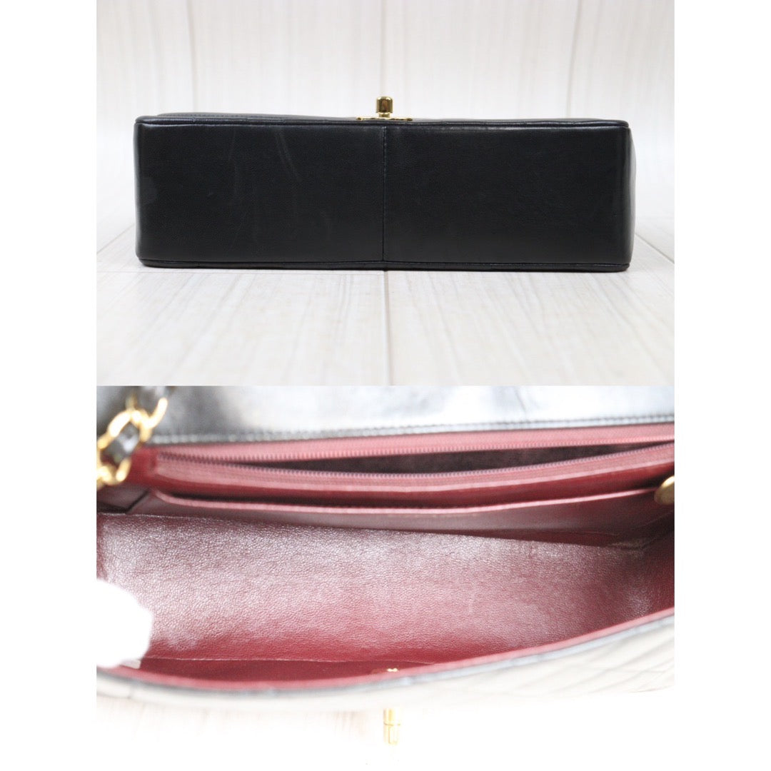 Rank A｜ CHANEL Matrasse Diana 25 Lamb Skin  Chain Bag Made in 1991-1994 Year｜P24061129