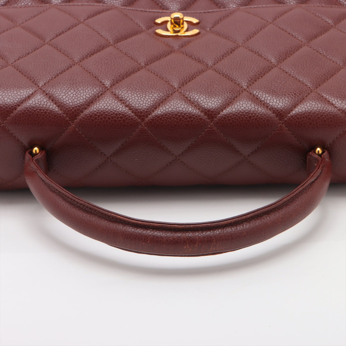 Chanel Matrasse Caviar S Handbag Brown G  4th