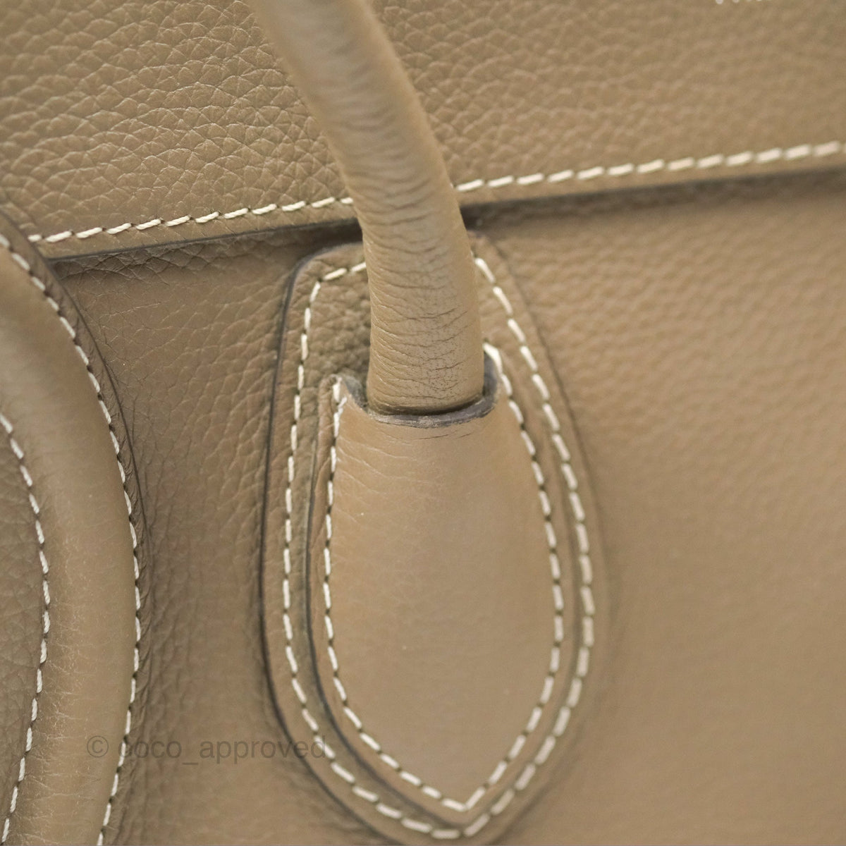 Celine Micro Luggage Bag Souris Drummed Calfskin