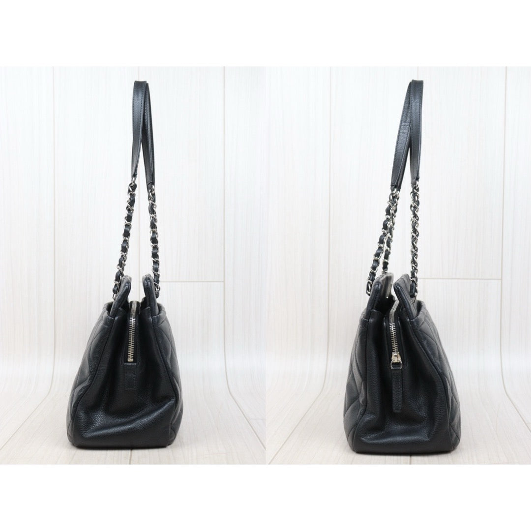Very Good ( Rank A)｜ CHANEL Matrasse Chain Tote Bag Caviar Skin Black  Made In 2012-2013 Year｜S25071001