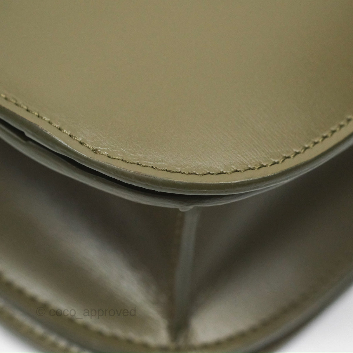 Celine Medium Classic Box Flap Dark Olive Green Box Calfskin Gold Hardware