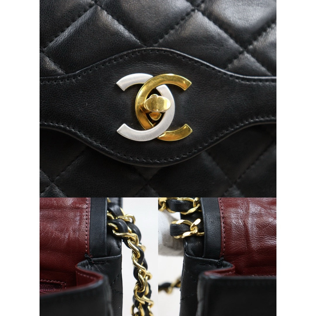 Good ( Rank AB) ｜ CHANEL Paris Limited Series Matrasse Classic Double Flap 22 Shoulder Bag Black Made In 1989-1991 Year｜25020501