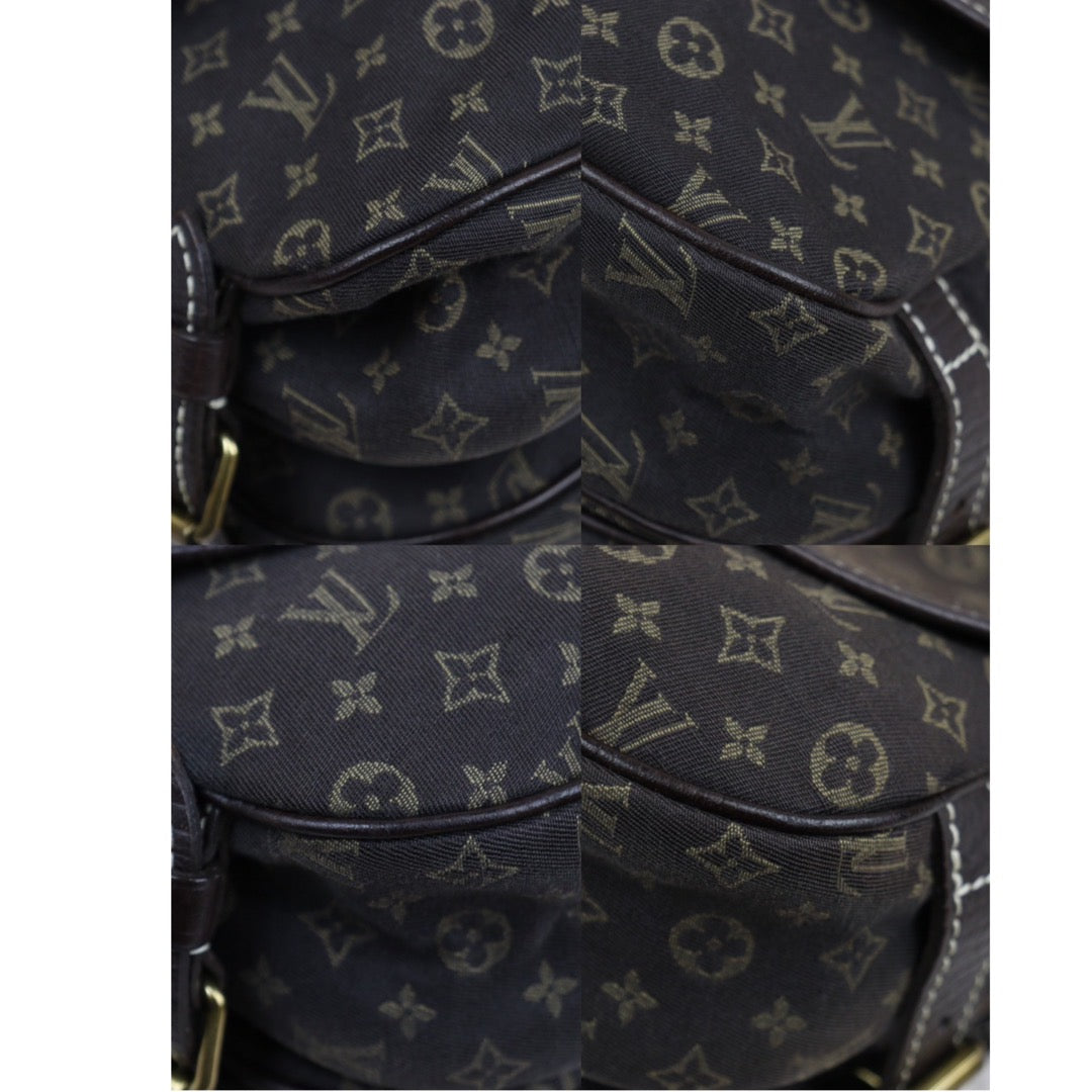 Rank A ｜LV Monogram Mini Run Saumur  Shoulder Bag Canvas Leather Brown｜24032610