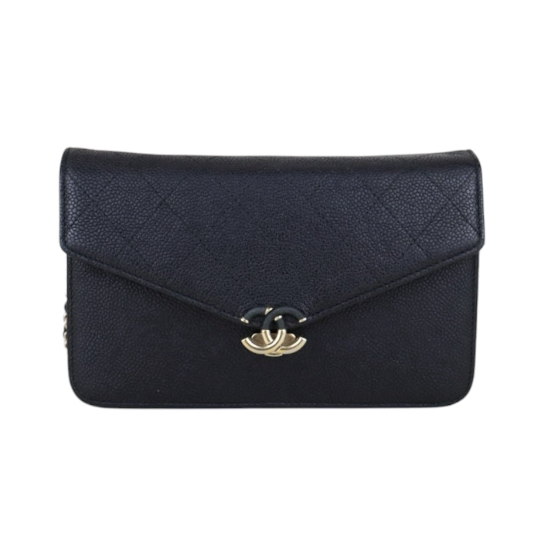 Good ( Rank AB)｜ CHANEL Matrasse Caviar Skin Single Flap Shoulder Bag Black Made In 2018 Year  ｜H25032103