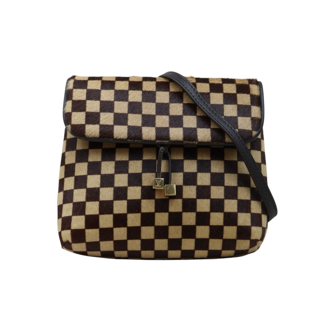 Very Good ( Rank A)｜ LV Gazelle Damier Sauvage Halaco Shoulder Bag Brown ｜S25021023
