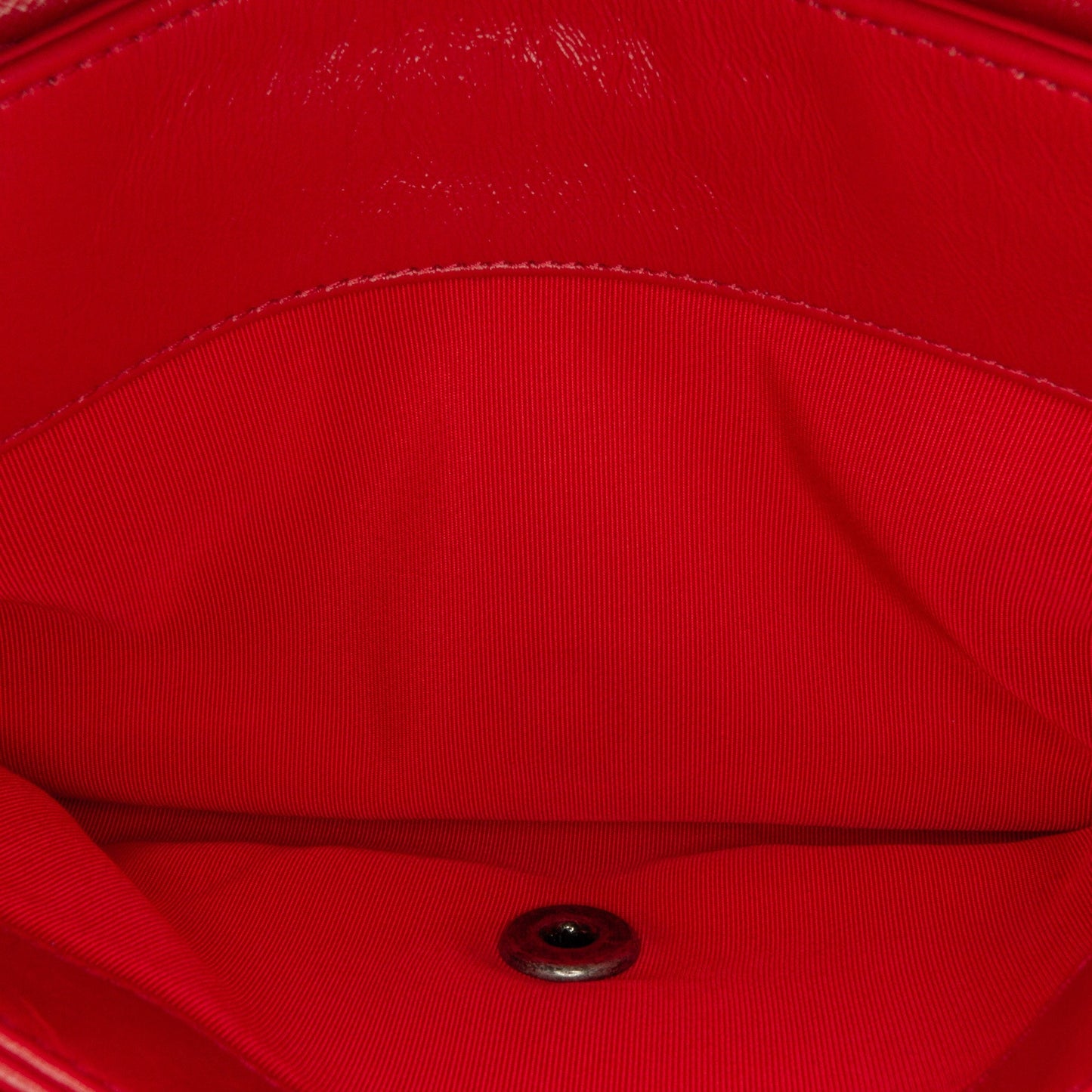 Red Chanel CC Crinkled Calfskin Chain Flap Crossbody Bag