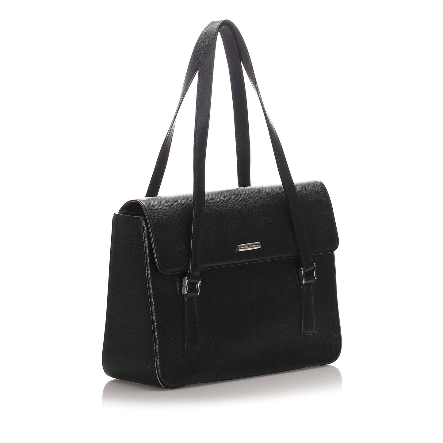 Burberry Black Calf Leather Tote Bag United Kingdom