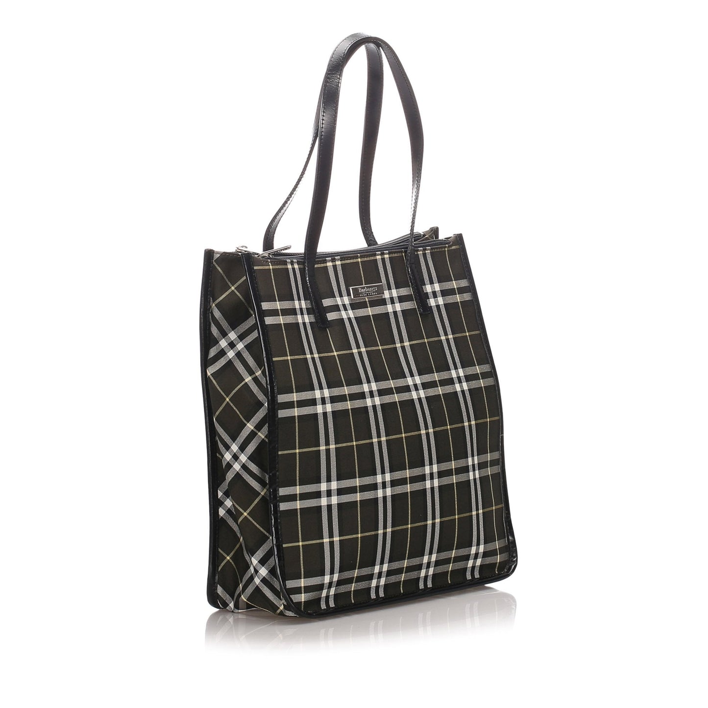 Burberry Black Canvas Fabric House Check Tote Bag United Kingdom