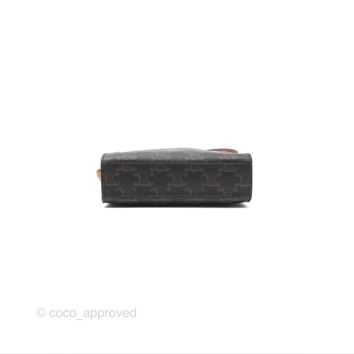Celine Mini Vertical Cabas Bag Triomphe Canvas Tan