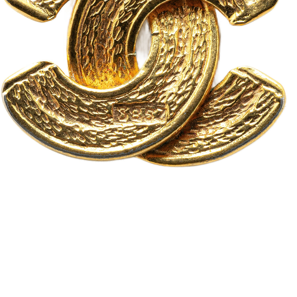 Gold Chanel Gold Plated CC Quilted Pendant Necklace
