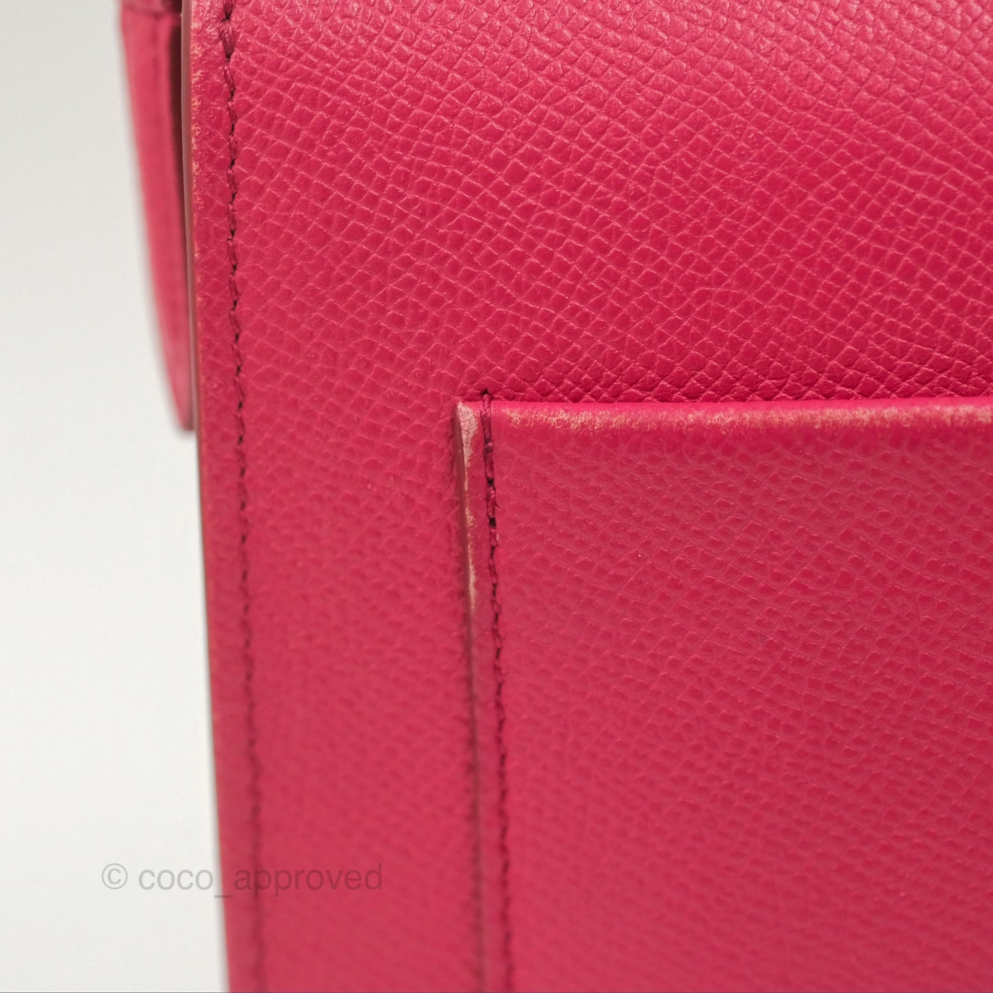 Celine Small Trotteur Crossbody Bag Grained Calfskin Dark Pink