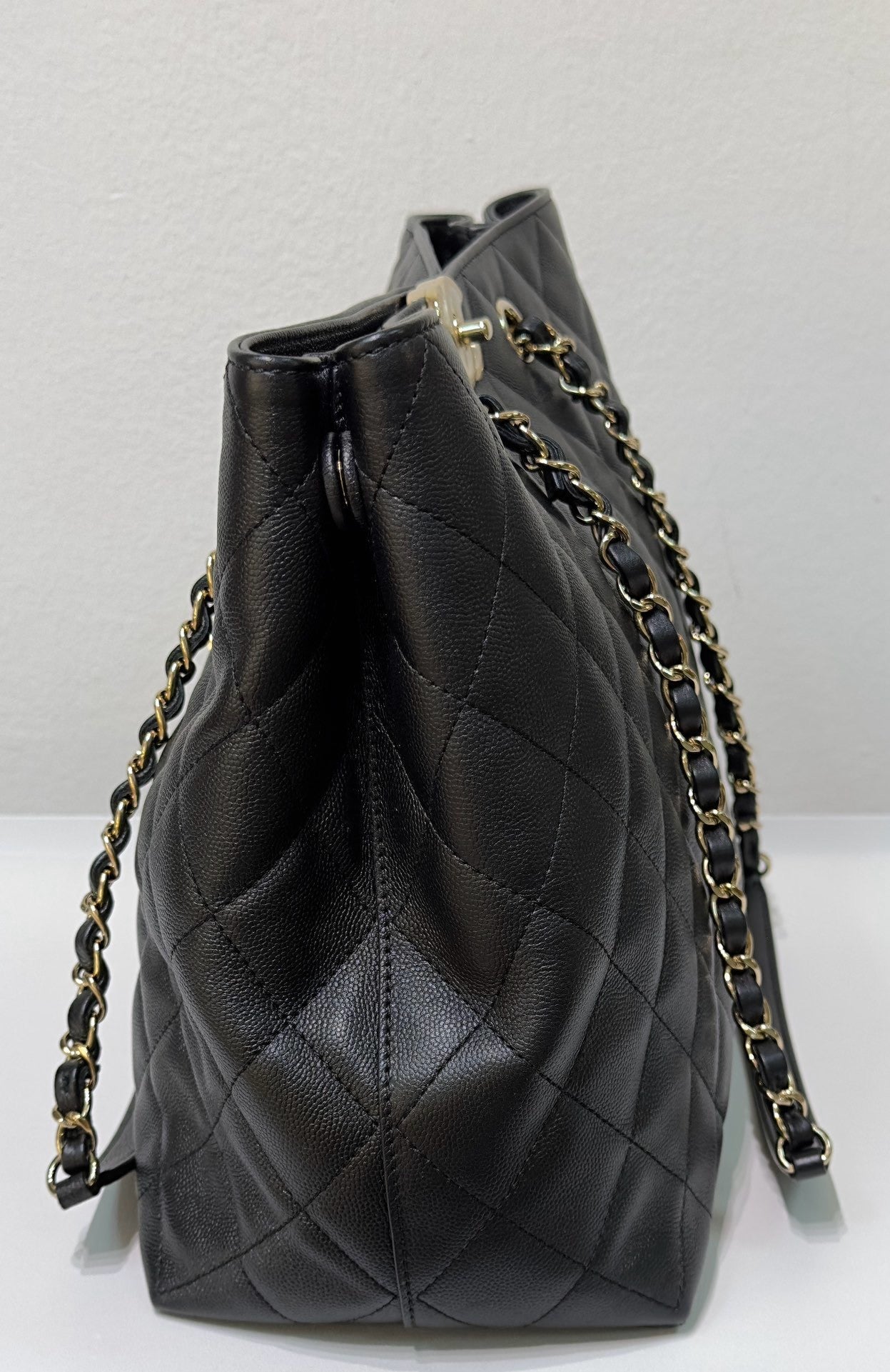 Chanel Medium Classic CC Shopping Tote Quilted Calfskin