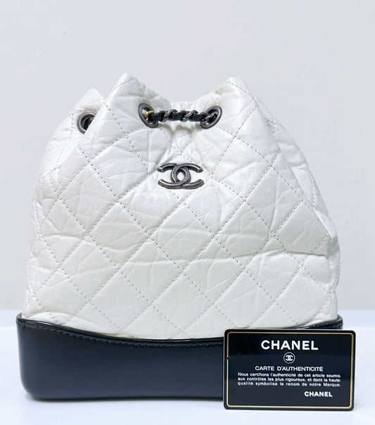 CHANEL Gabrielle Small Backpack White