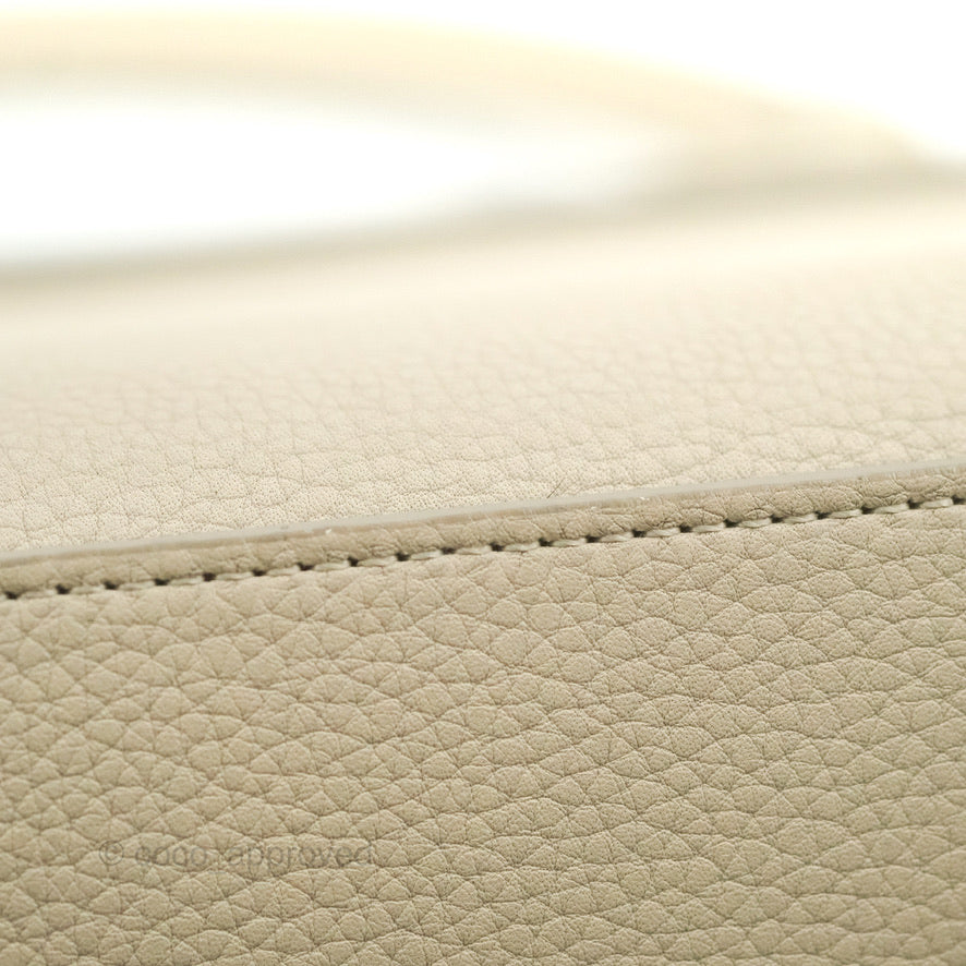Celine Small Sleek Trapeze Beige Calfskin/Patent
