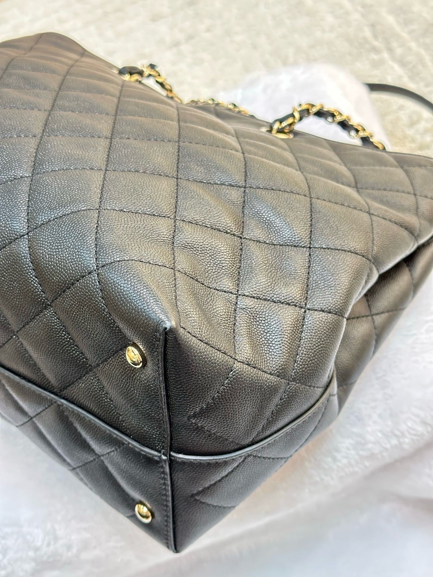 Chanel Medium Classic CC Shopping Tote Quilted Calfskin