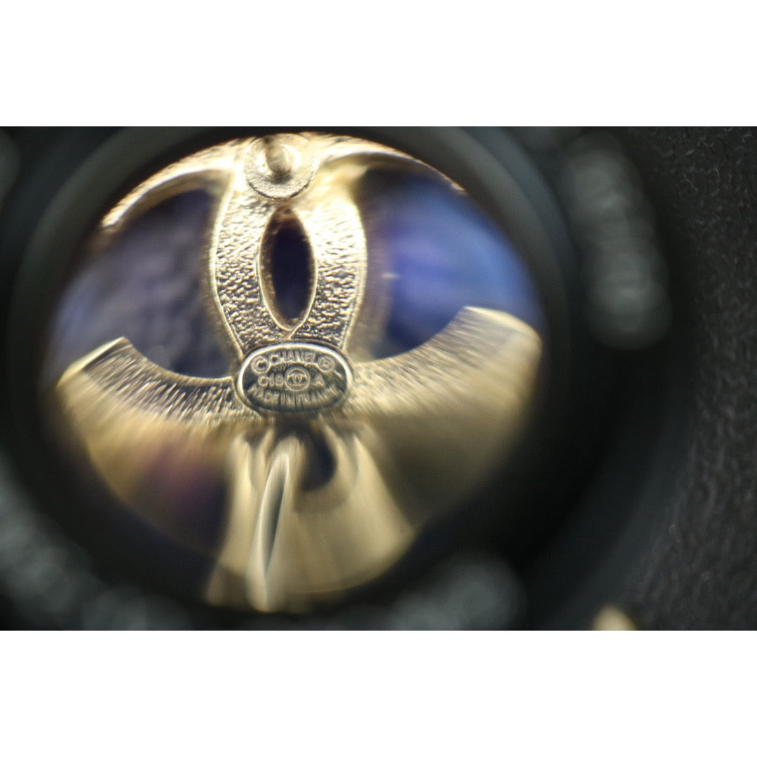 Very Good ( Rank A) ｜CHANEL COCO Mark Water drop pendant  Rhinestone Earrings ｜X25020916