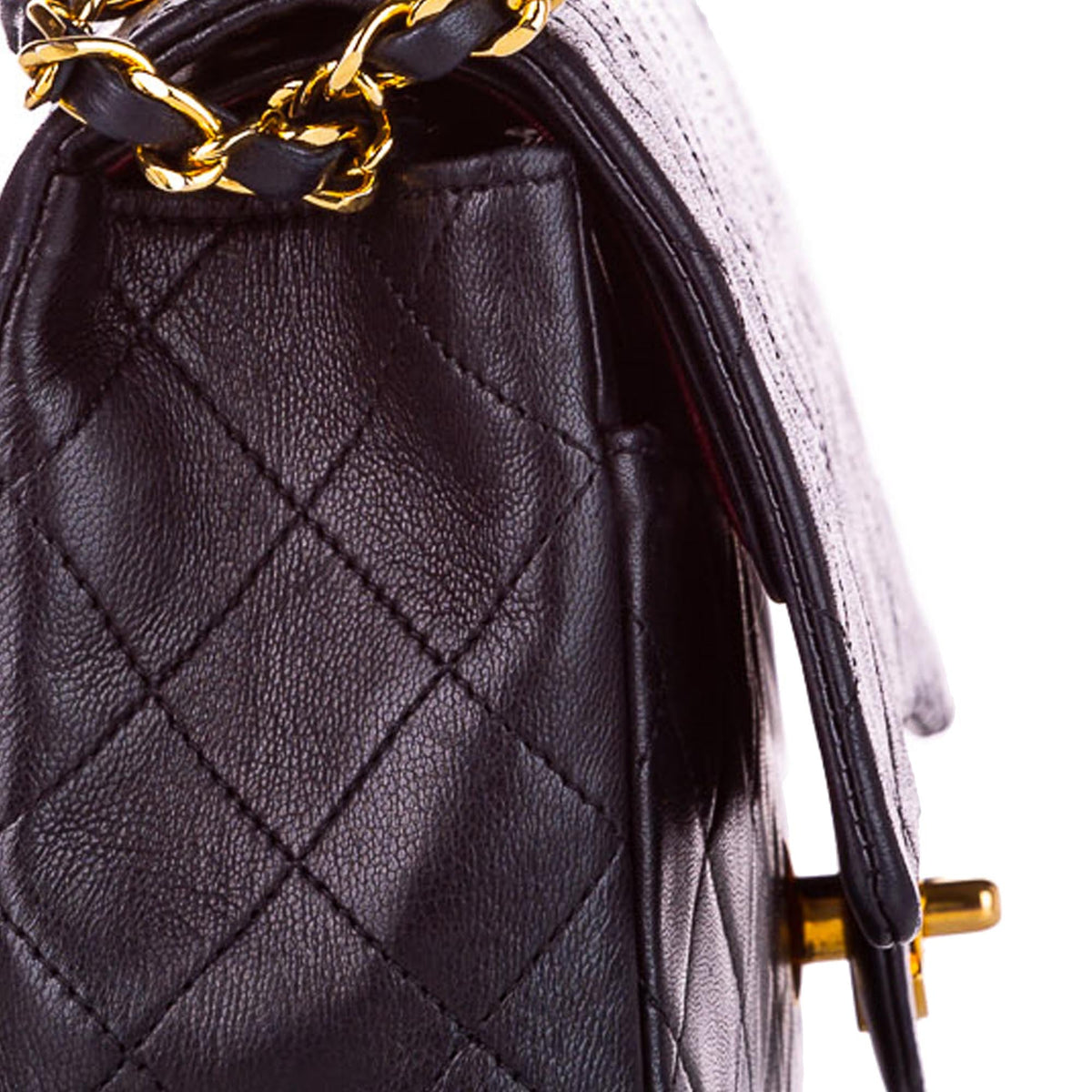 Medium Classic Lambskin Double Flap Bag Black