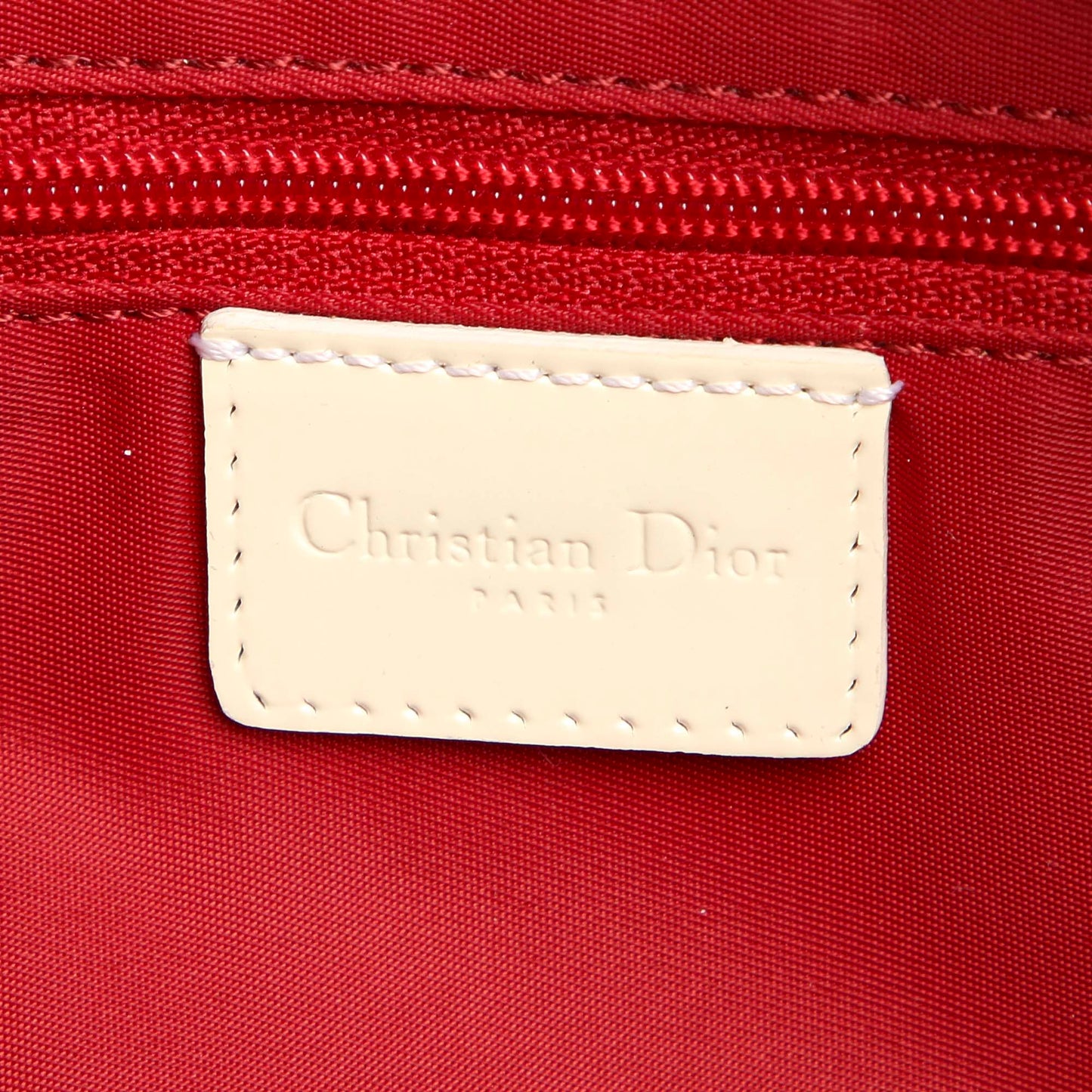 Oblique Canvas Crossbody Bag Red and White SHW