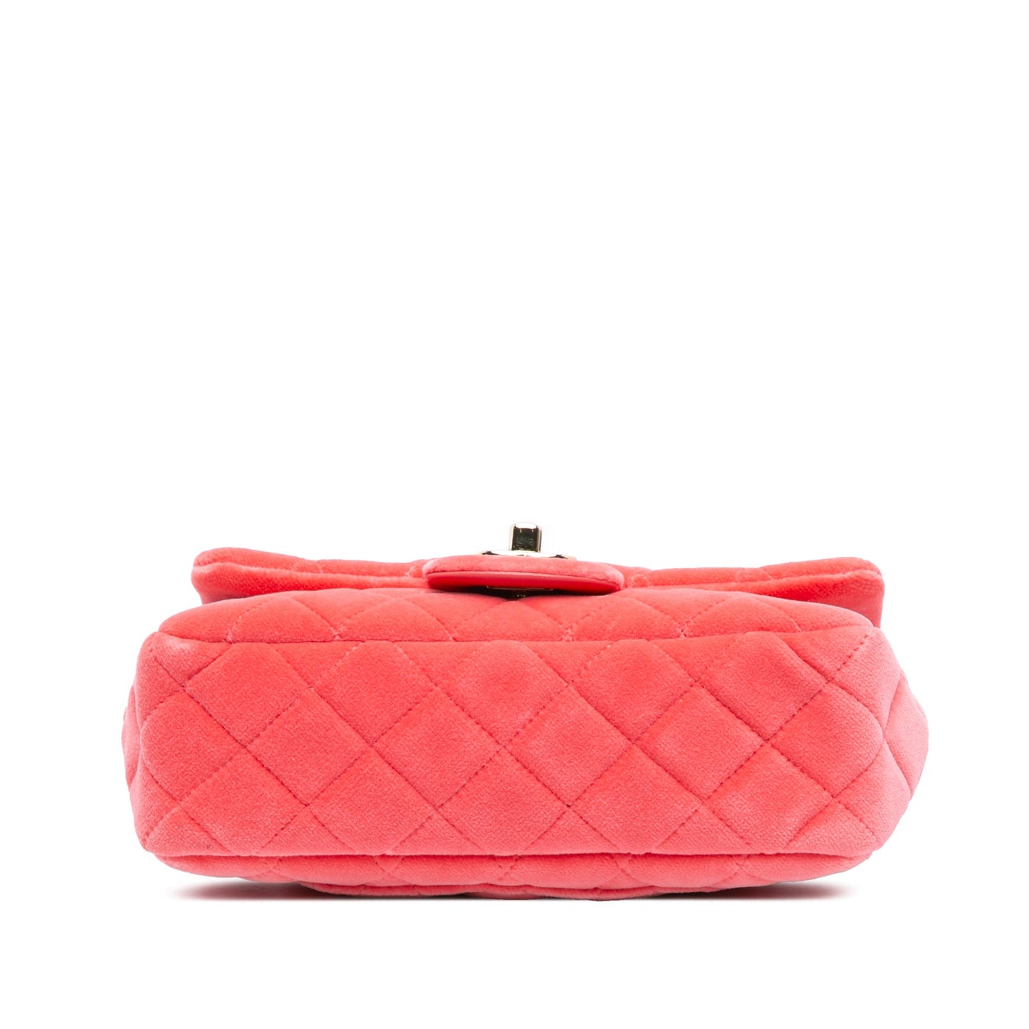 Red Chanel Mini Rectangular Velvet Pearl Crush Flap Crossbody Bag