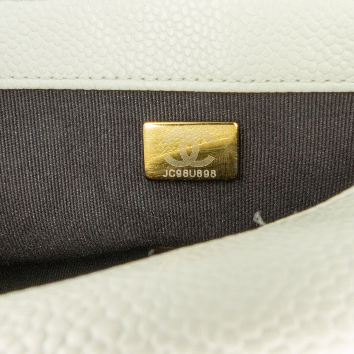 White Chanel Small Quilted Caviar Twist Your Buttons Flap Crossbody Bag