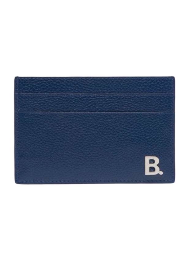 Luxury Balenciaga  BB Logo Card Wallet Blue