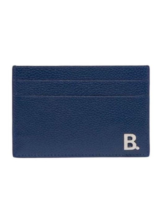 Luxury Balenciaga  BB Logo Card Wallet Blue
