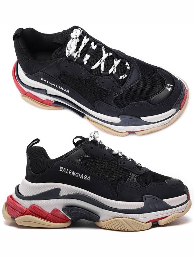 Luxury Balenciaga  Triple S Low Top Sneakers Black