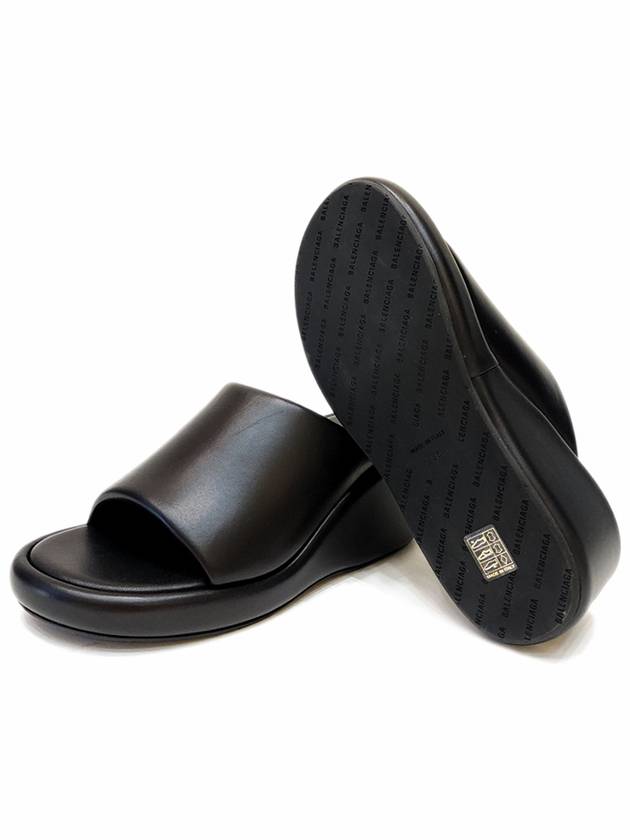 Luxury Balenciaga  Rise Wedge Sandals Black