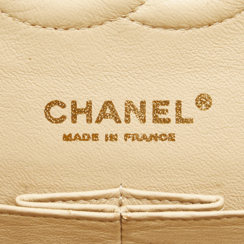 Chanel Matrases 25 Double Flat Chain houlder Bag Beige Caviar S  Chanel