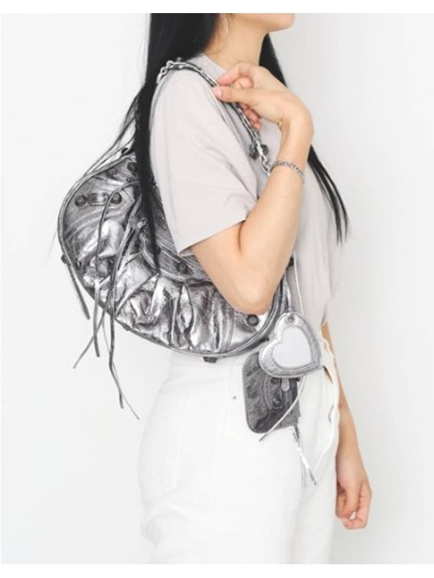Luxury Balenciaga  Le Cagole Small Shoulder Bag Silver