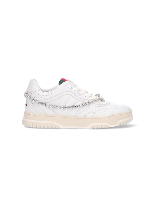 Gucci Women "Re-Web" Rhinestone Detail Sneakers