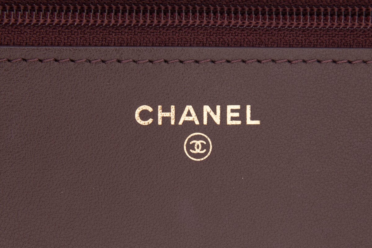 Chanel Navy Felt Quilted Paris-Hamburg Charms Wallet On Chain