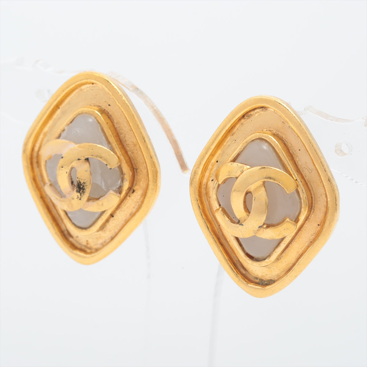 Chanel Coco 95P Earrings GP x Fake Pearl Gold