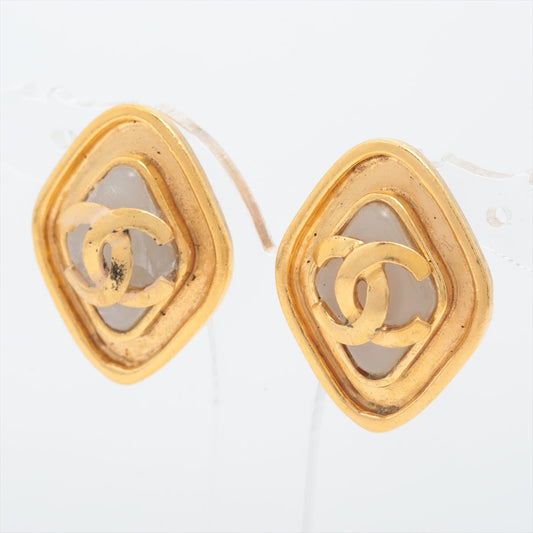 Chanel Coco 95P Earrings GP x Fake Pearl Gold