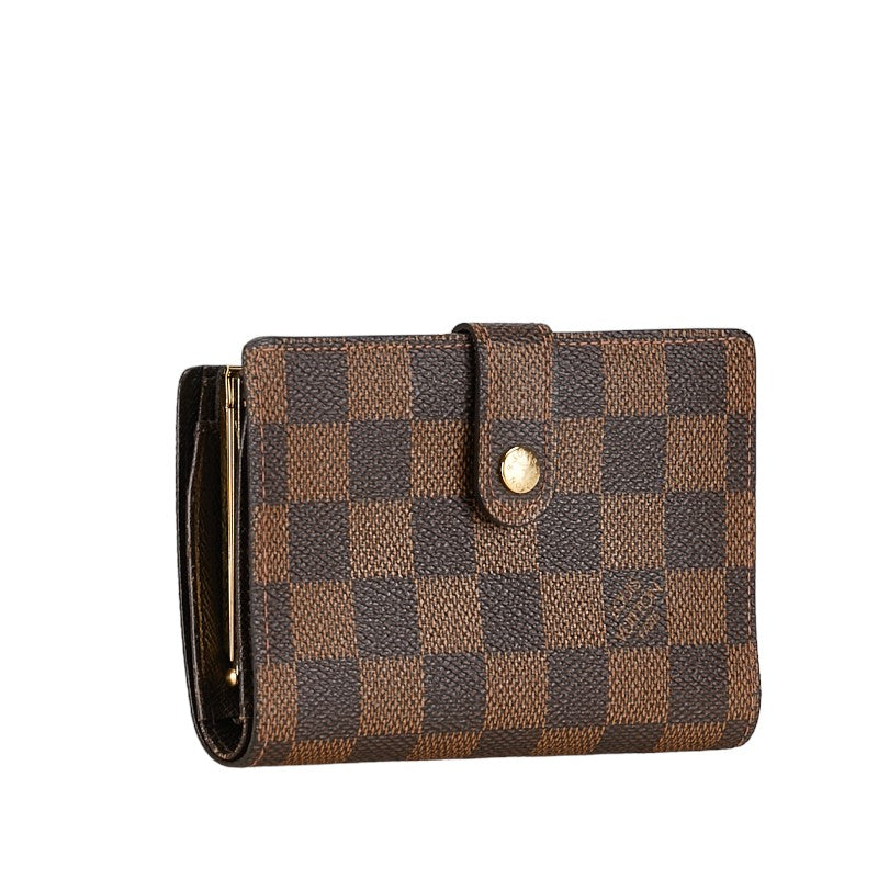Louis Vuitton Portemone Vienna Double Fold Wallet N61664 Brown PVC Leather  Louis Vuitton